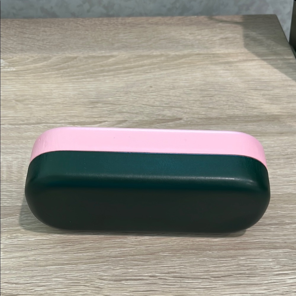 Kate Spade Pink and Dark Green Sunglasses Case ONLY See pics for condition 1-233 - Picture 2 of 12